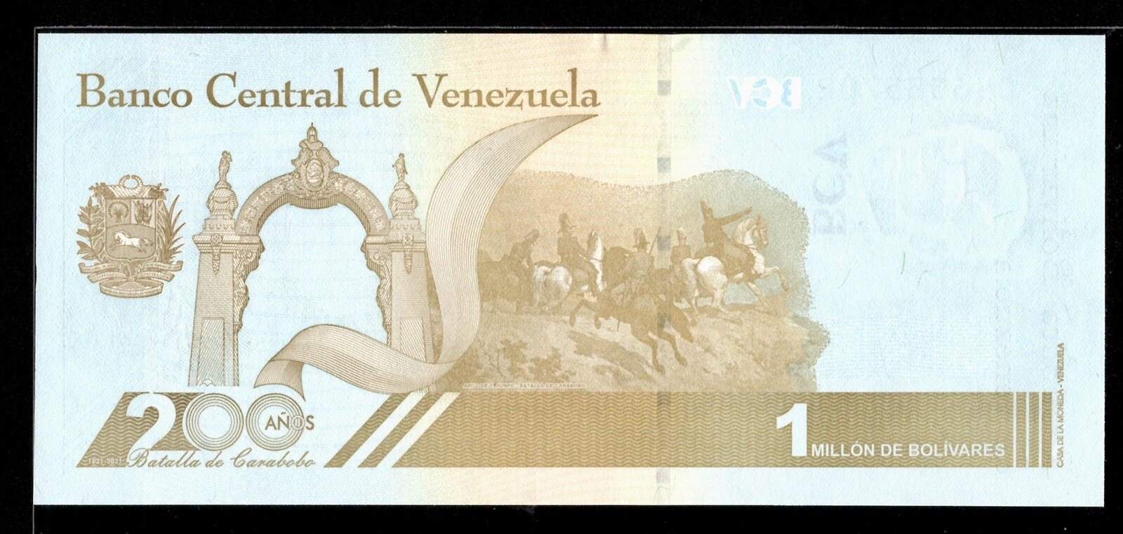 Venezuela 1 Million Bolivar Soberano qty 20 UNC Banknote 2020, New COA