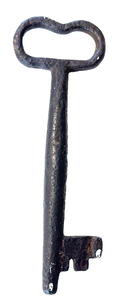 Antique Hand-Forged Solid Iron Skeleton Key 6 3/8” Prison Gate Lock Key Rustic