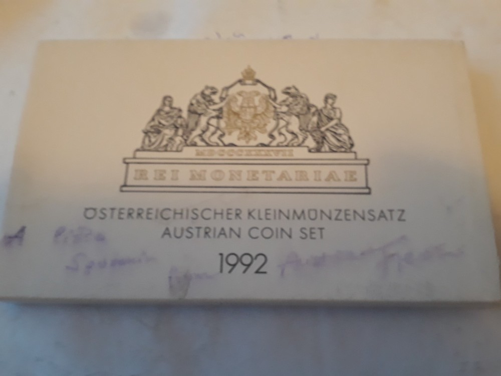 RARE !!! AUSTRIA COIN SET 1992 BRILLIANT UNCIRCULATED