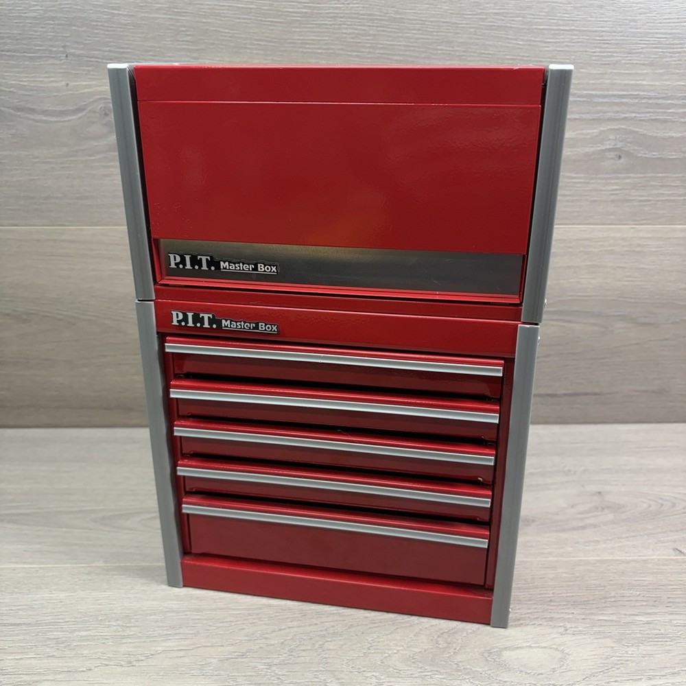 P.I.T. Master Box Mini Toolbox 2 Piece - Red