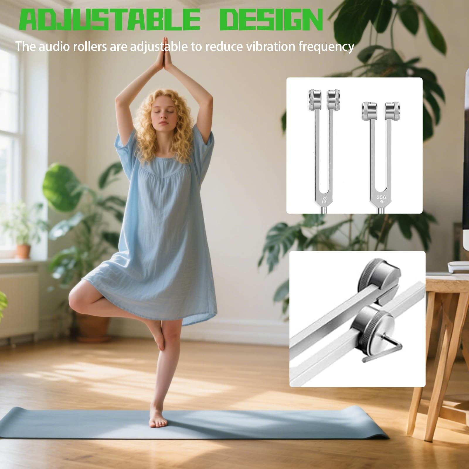 Tuning Forks for Healing Set, Includes 128Hz, 256Hz, 512Hz Tuning Forks with ...
