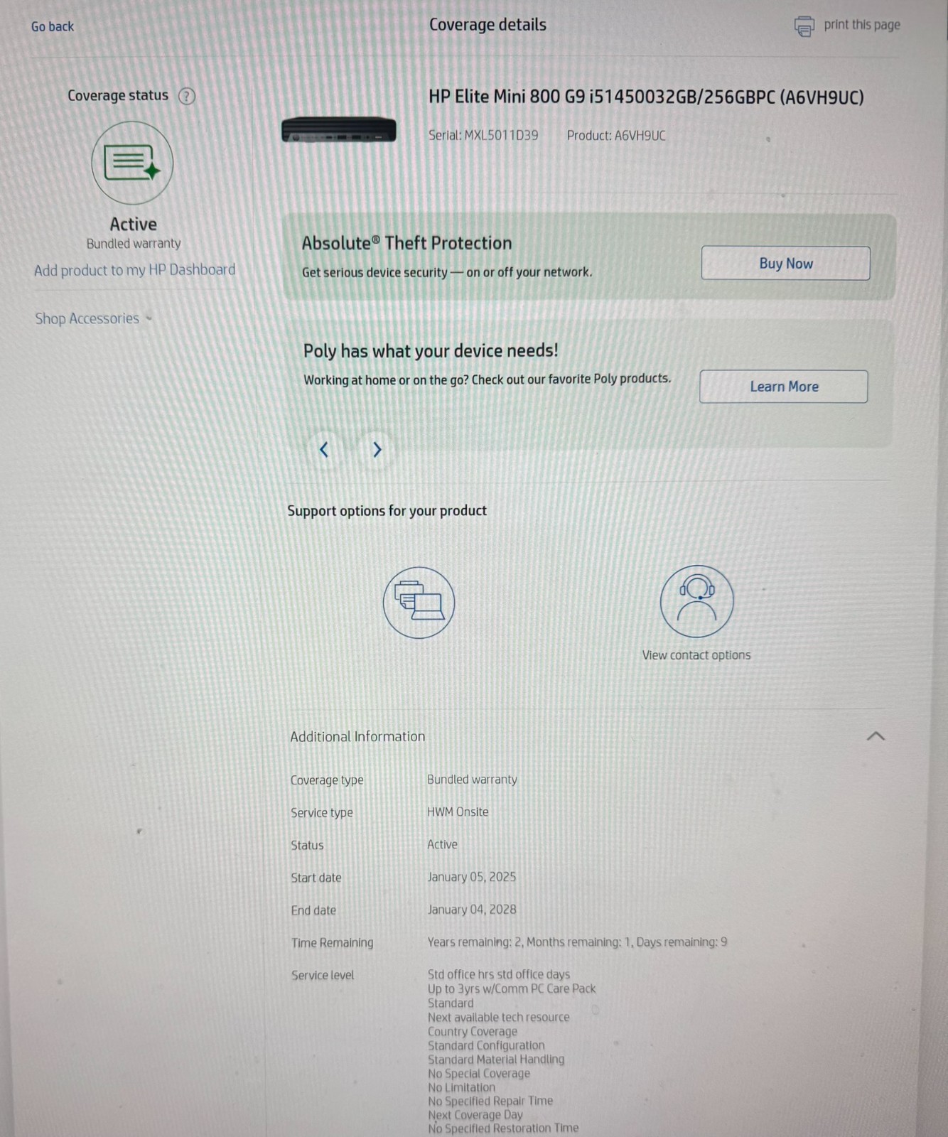 HP Elite Mini 800 G9/i5-14500 @4.6GHz/32GB DDR5/256GB M.2 SSD/W11P/WARRANTY