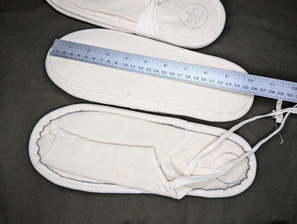 Vintage WWII era US Hospital Slippers Medical Shoes Medium 1940s New Old Stock