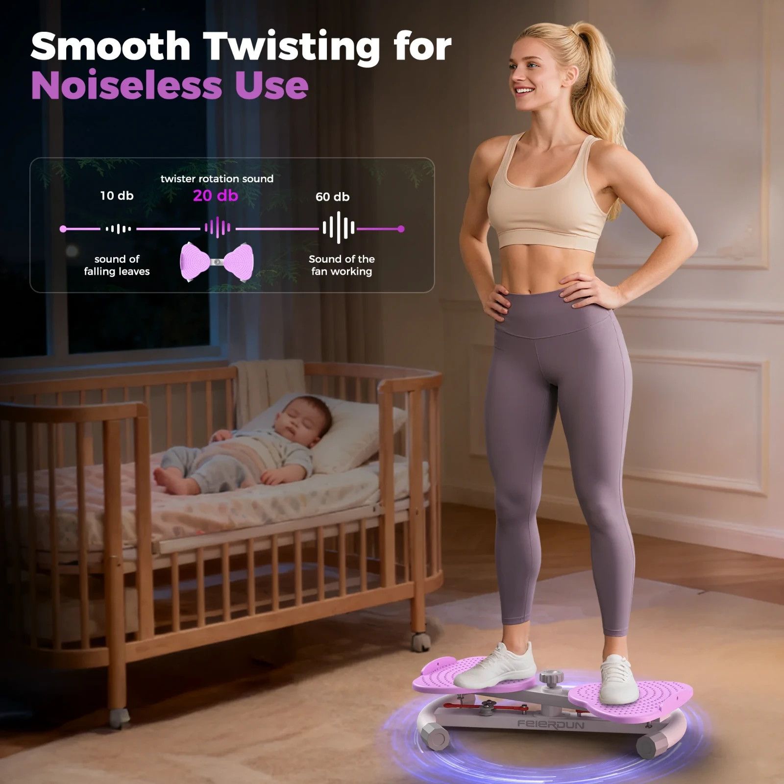 Exercise Twist BoardsWaist Twister Machine ExerciseBalance Board Purple Color