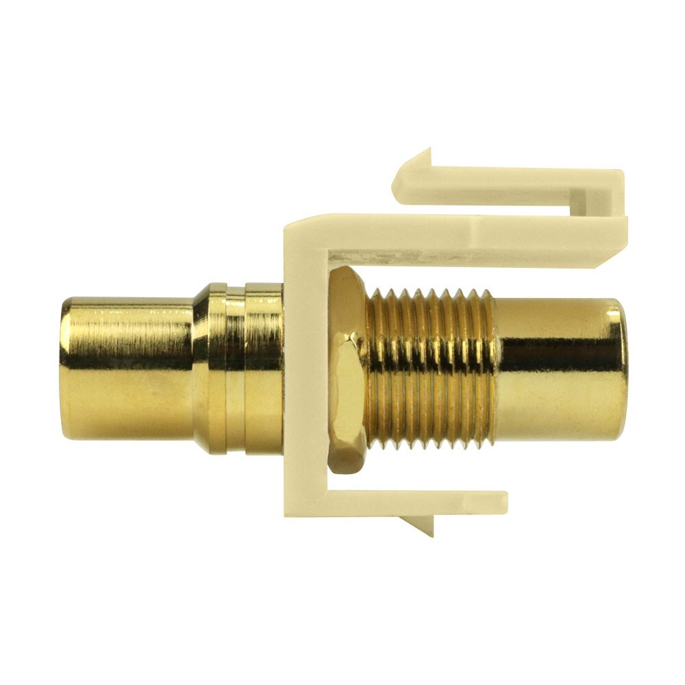 Construct Pro RCA to RCA Keystone Jack Insert (8 Color Bands, Ivory)