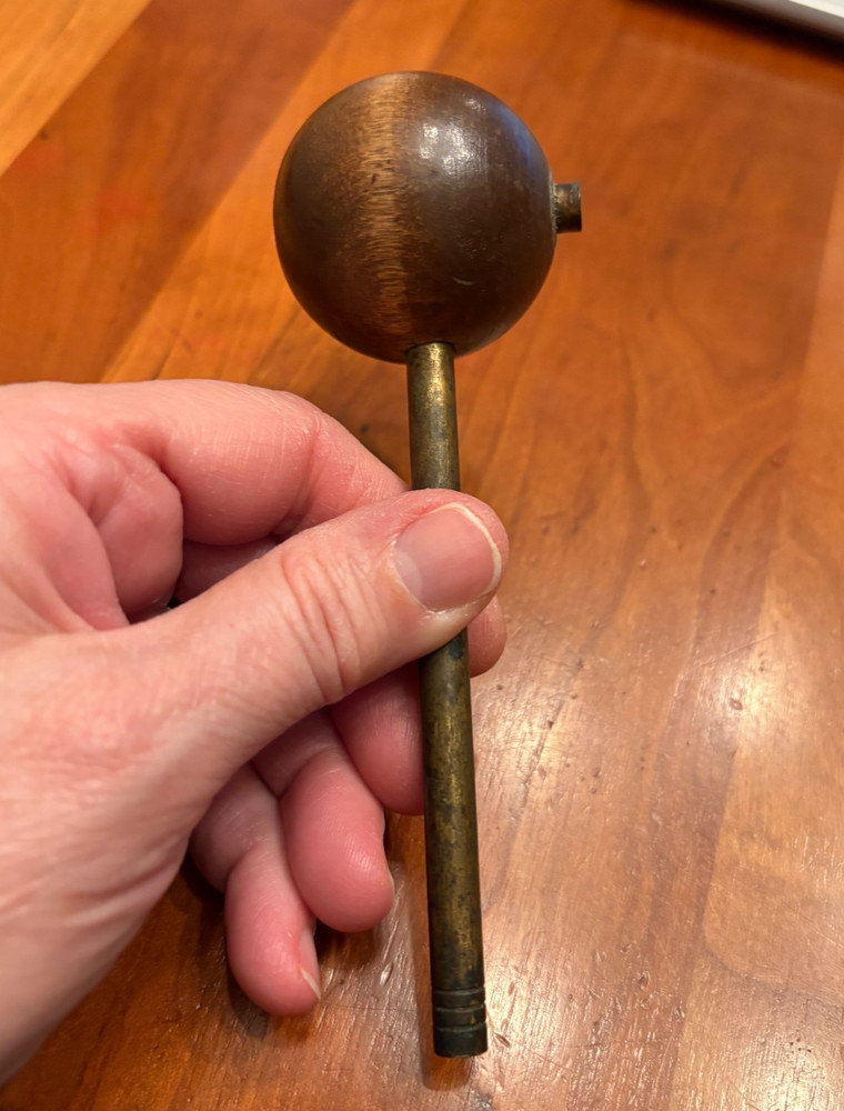 Vintage Muzzleloader Bullet Starter Brass & Wood