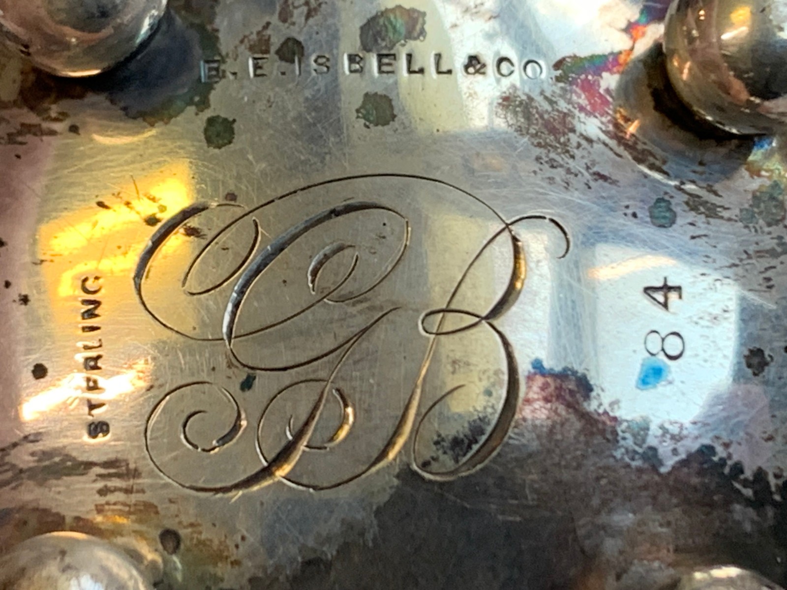 Antique Sterling Silver Condiment Dish Master Salt Cellar 36.66g Floral Repousse