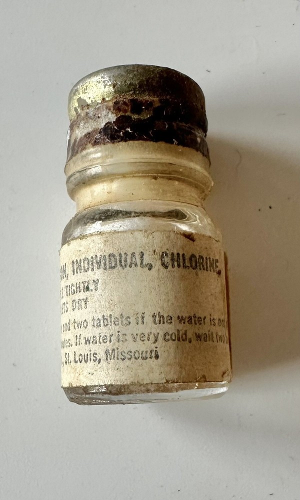 Vintage Military Water Purification Tablets Lambert Pharmacal Co (2H)