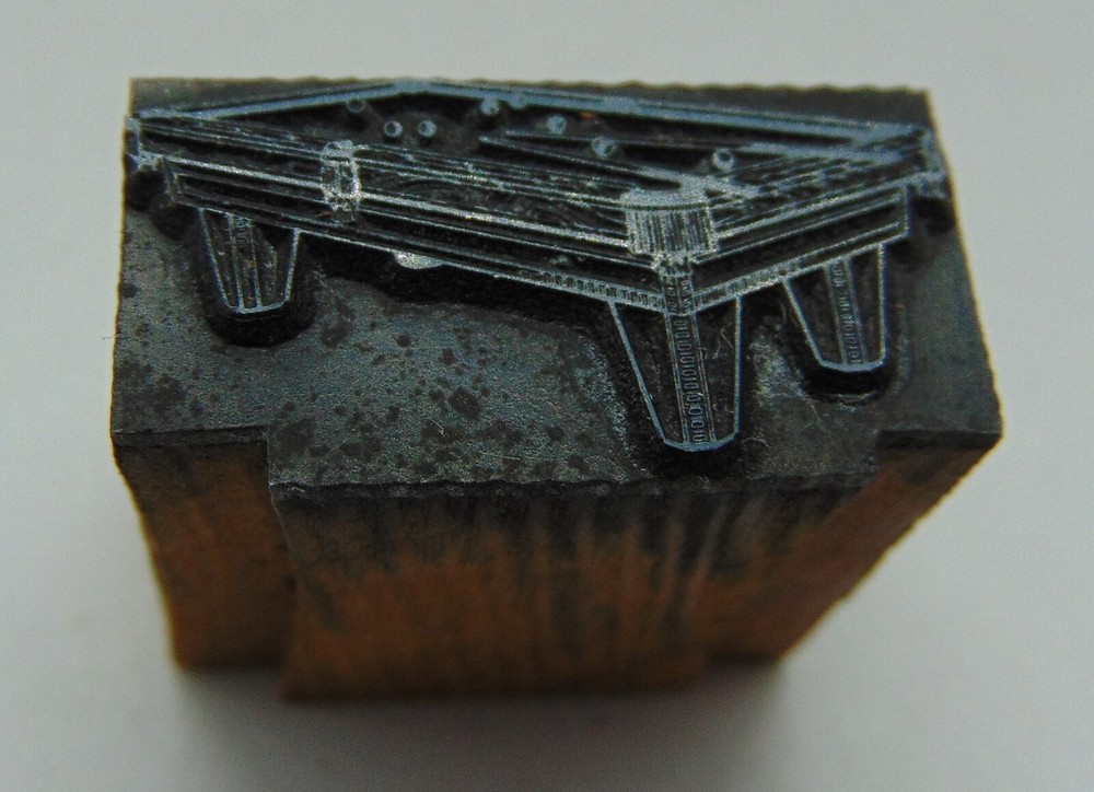 Printing Letterpress Printers Block Small Pool Table