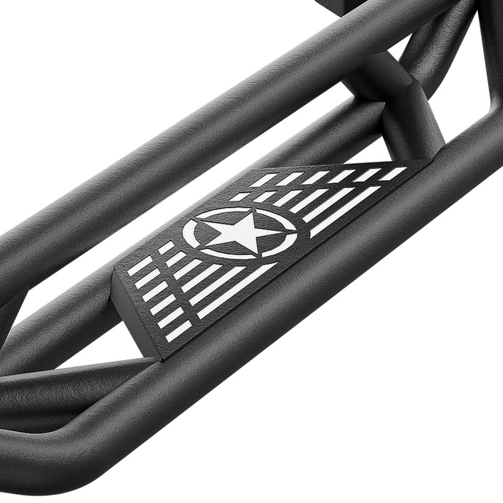 Running Boards For 2007-2018 Jeep Wrangler JK 2Doors Side Steps Nerf Bars Plates