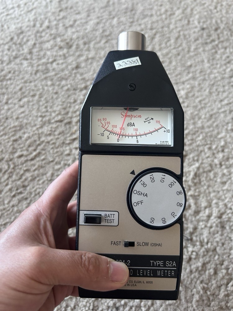 Simpson 884-2 / 890-2 Sound Level Meter, Calibrator & Torqometer