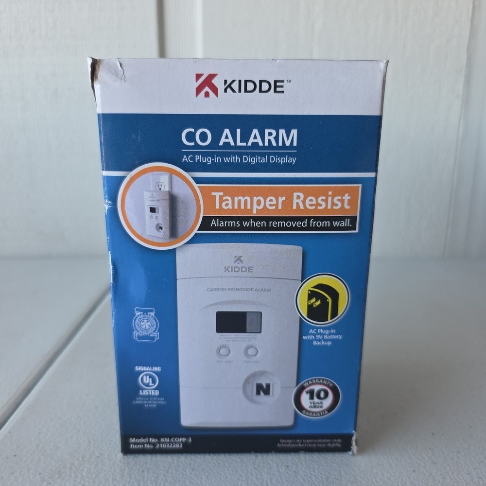 Kidde KN-COPP-3 Nighthawk Plug-In AC/DC Carbon Monoxide Alarm Detector