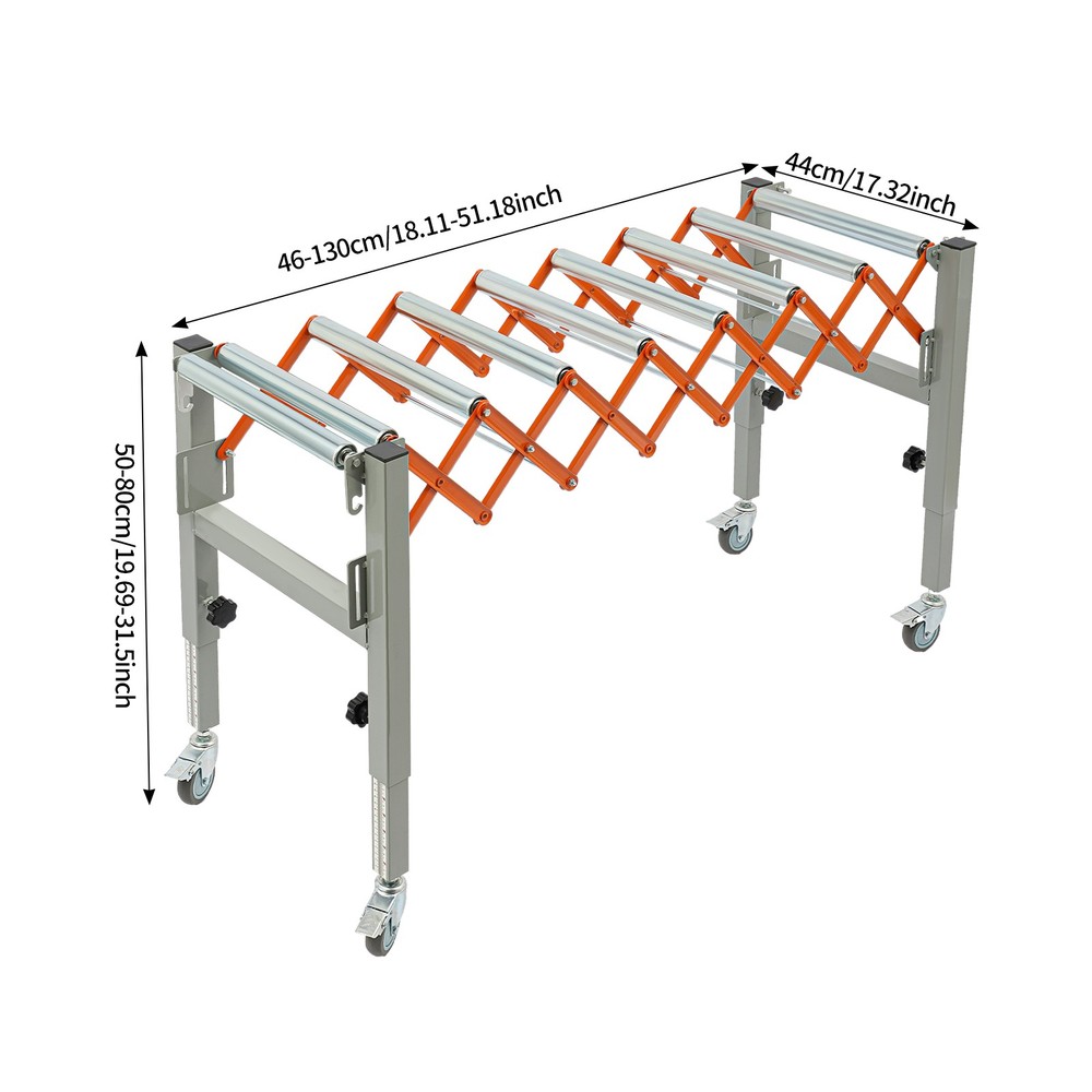 Adjustable Conveyor Table Flexible & Extendable Conveyor Roller Table 50kg max.