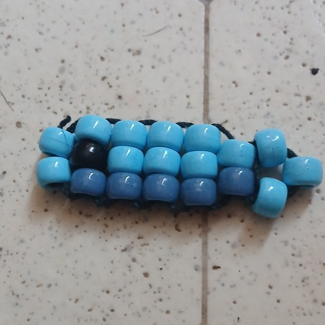 Handmade Blue Beaded Fish 🐟 Fidget Toy