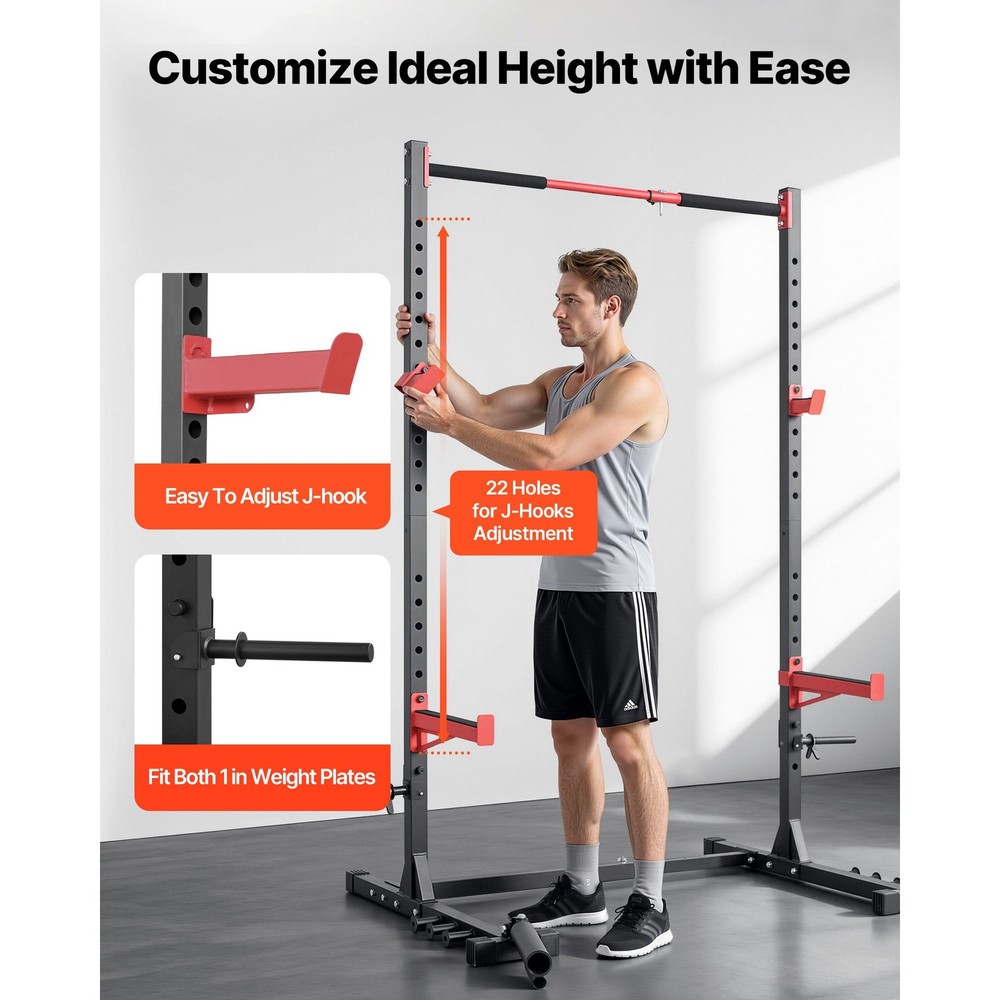 Power Cage Rack, Multifunctional Squat Rack for Home Gym, Width-Adjustable Worko