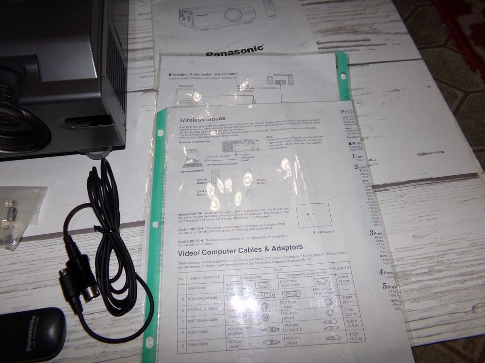 Panasonic PT-L557U LCD Projector W/ Remote