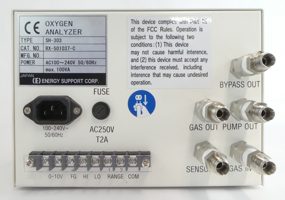 Energy Support SH-303 Oxygen Analyzer Module RX-501037-C Untested As-Is