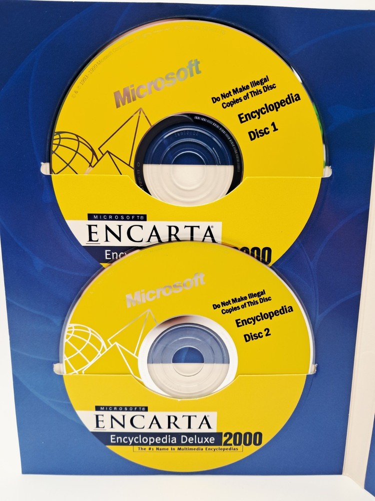 Microsoft Encarta Reference Suite 2000 - 7 Discs - Encyclopedia Atlas Dictionary