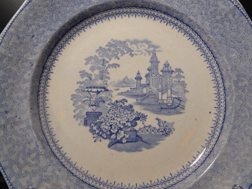 Antique 1830 Rare Ironstone Transferware Plate Marino Pattern E. & G. PHILLIPS