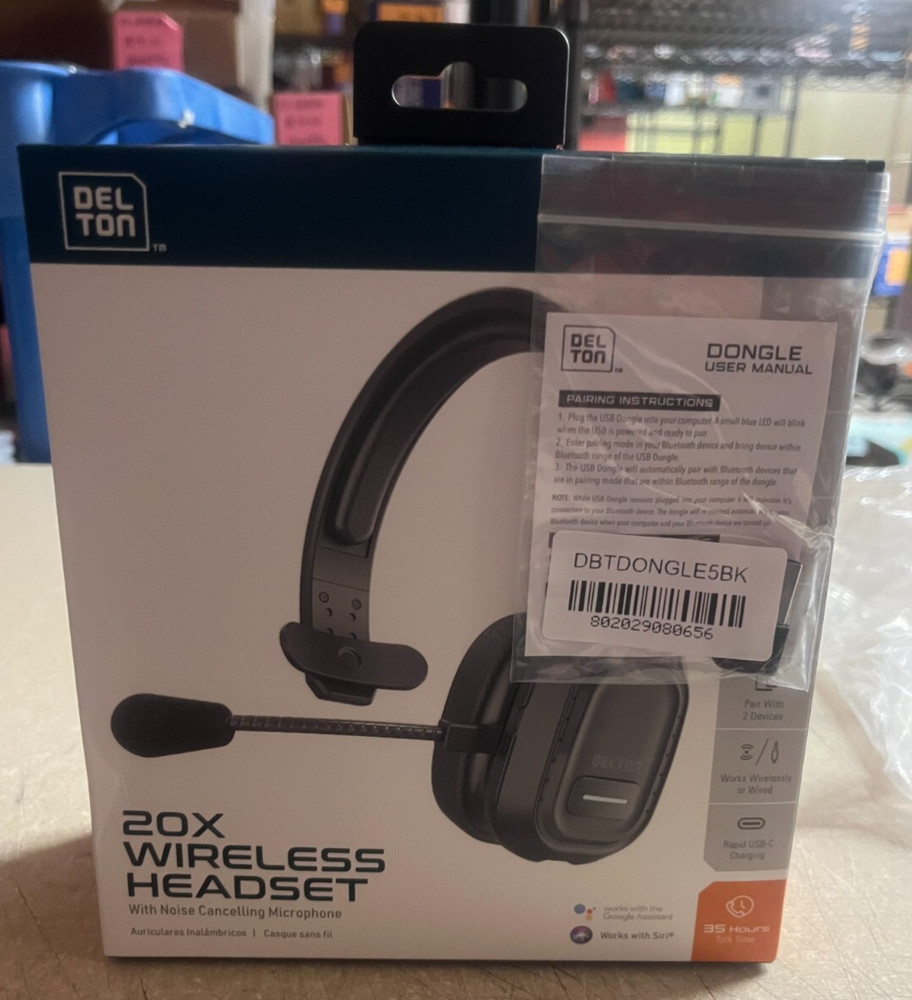 Delton 20X Wireless Computer Headset, DBTHEAD20X
