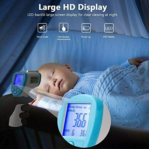 Front thermometer, infrared fever thermometer with LCD screen,