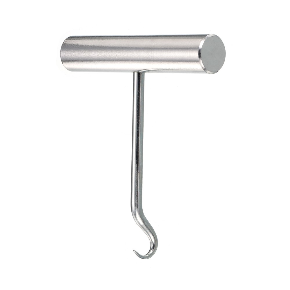Stainless Steel Tennis Racket String Assistance Puller Pull Hook, Silver Tone
