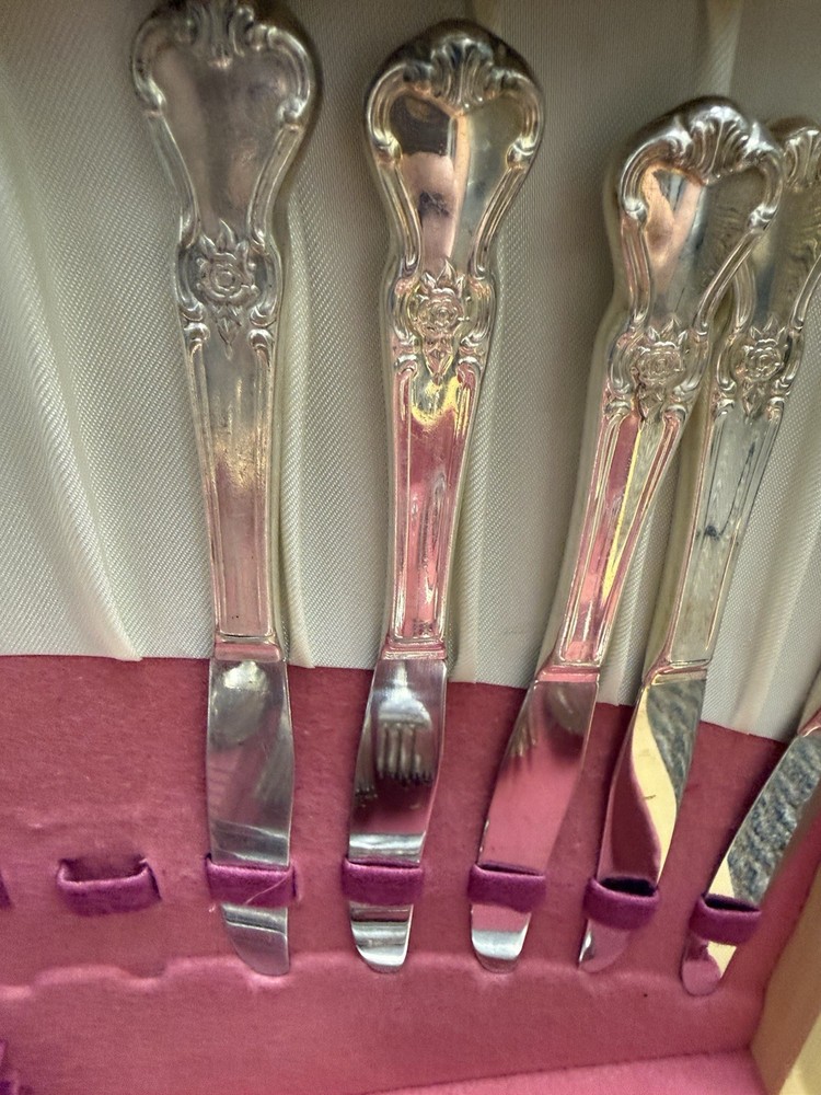 Silver Flatware Set Antique