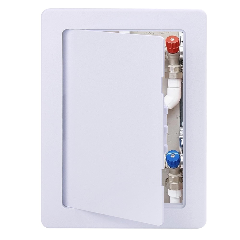 Plastic Access Panel for Drywall 6x9 Inch Removable Hinged Door White