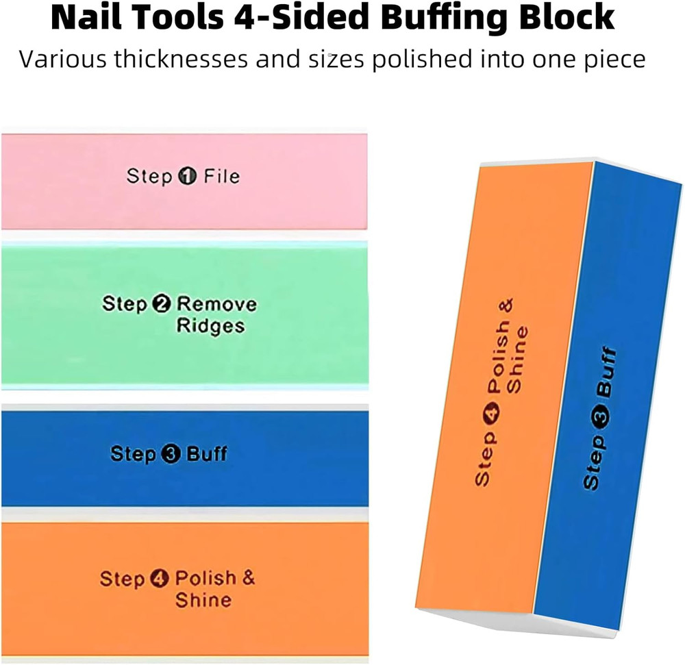 5 Pack 4 Way Nail Buffer Block 4 Step Nail Buffer Block