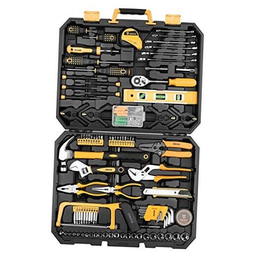 228 Piece Socket Wrench Auto Repair Tool Combination Package Mixed Tool Yellow
