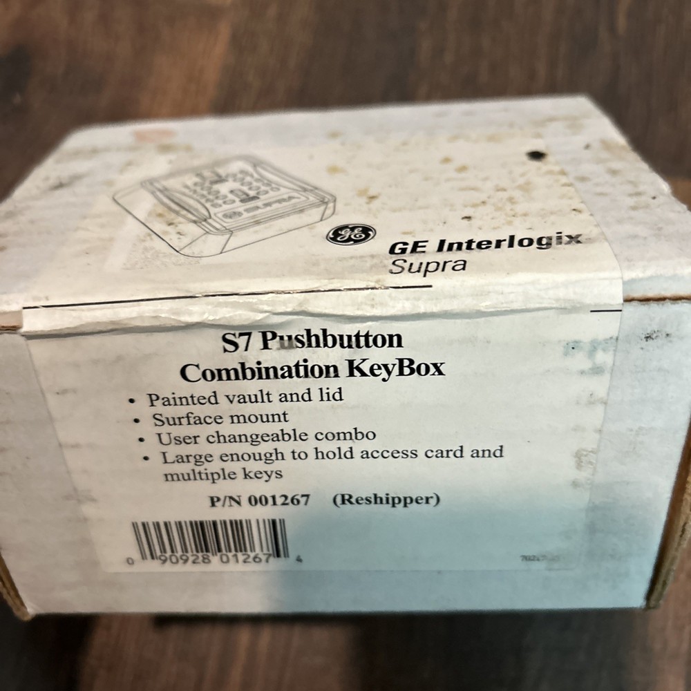 GE Interlogix Supra S7 Pushbutton Combination Key Box SEALED Holds Multiple Keys