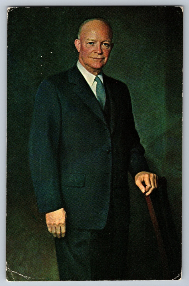 #1383 Dwight Eisenhower FDC Maxi Card (Stamp & cancel on back)