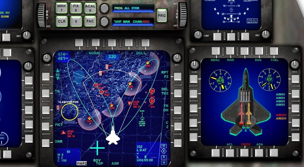 F22 RAPTOR COCKPIT instrument panel CDkit