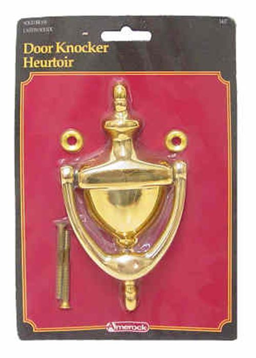 Amerock Door Knocker Solid Polished Brass 5-3/4" AM-5407