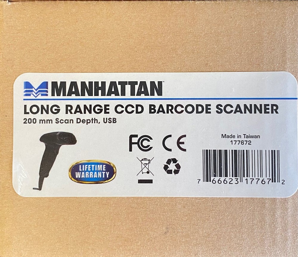 Manhattan Long Range CCD Barcode Scanner