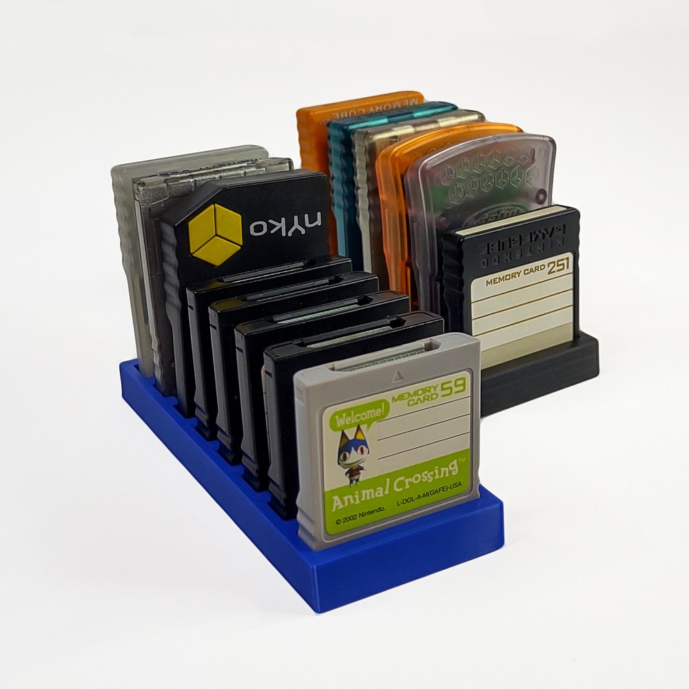 Nintendo GameCube Memory Card Holder Display Storage Gamer Gift Accessory Tray