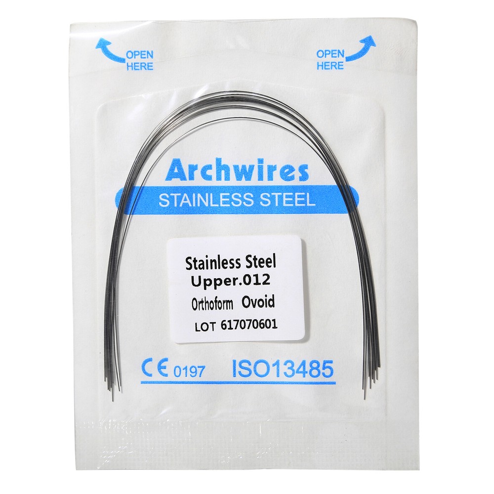 10pcs Dental Orthodontic Arch Wire Stainless Steel Round/Rectangular Upper/Lower