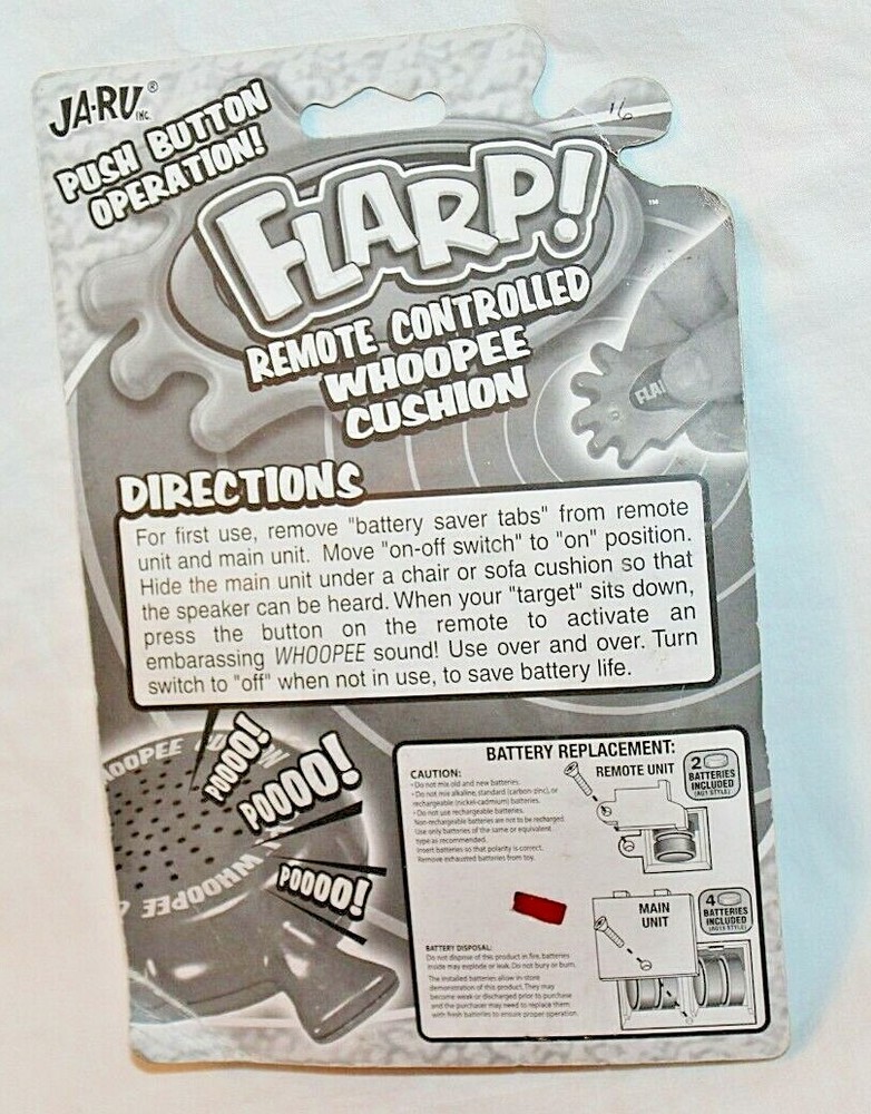 Flarp! Remote Control Electronic Whoopee Cushion