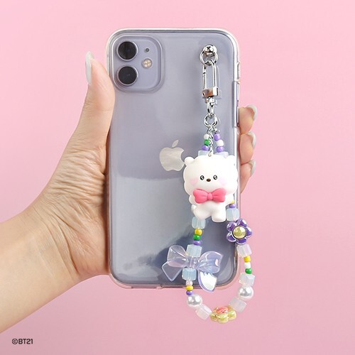 BTS Official BT21 Beads strap keyring [Lovely]