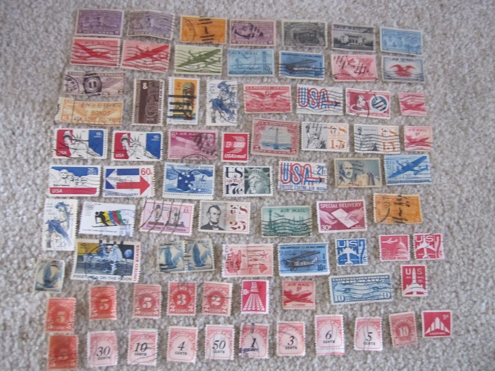 74 OLD US AIR MAIL AND POSTAGE DUE COLLECTION