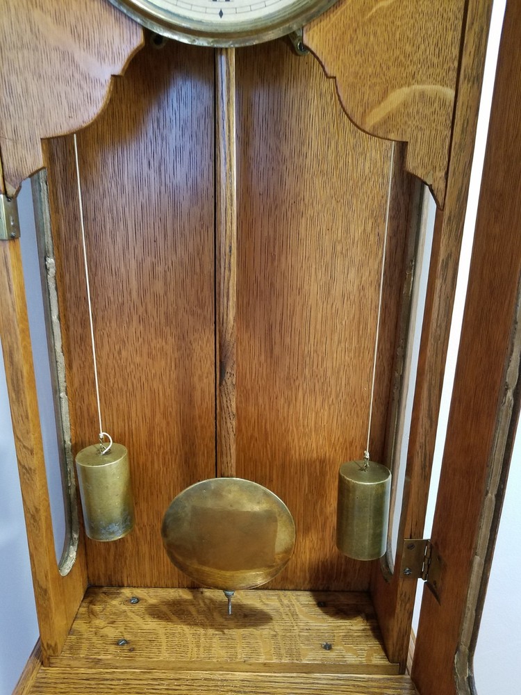 Antique Gilbert No. 11 Weight Driven Regulator Wall Clock 8-Day Timepiece