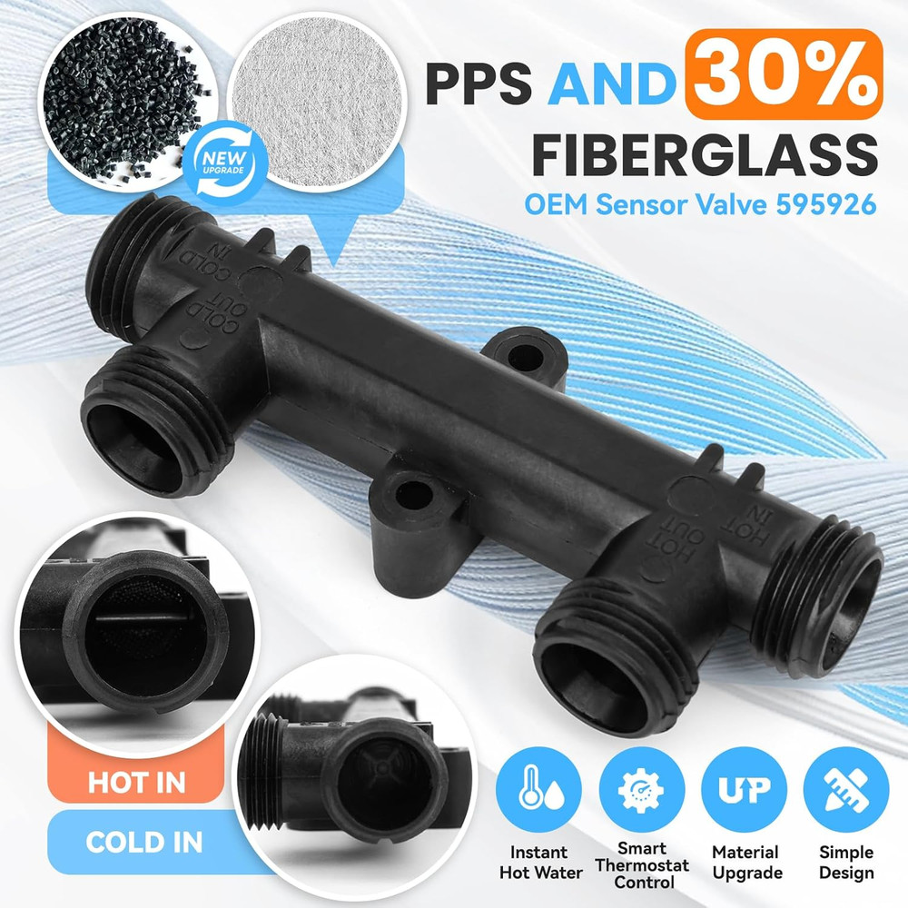595926 Replacement Sensor Valve for Instant Hot Water Recirculating Pump,For 500