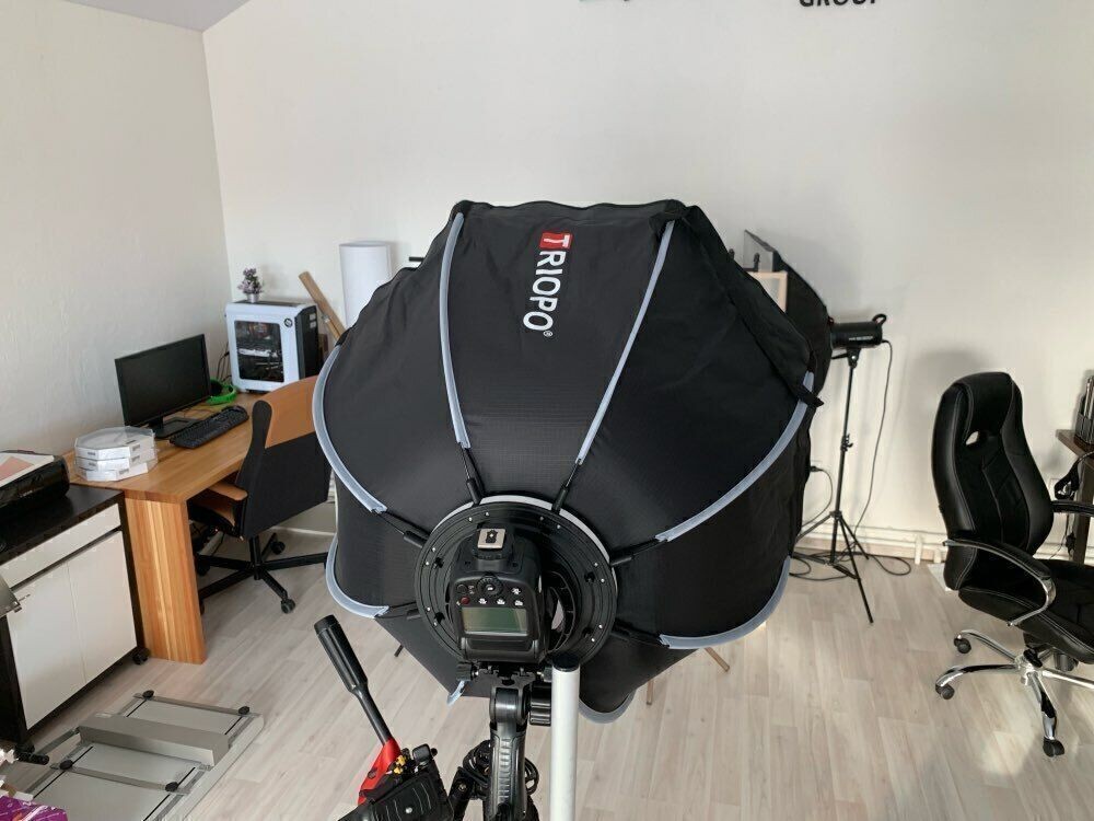 Triopo 65cm Flashlight Handgrip Umbrella Speedlight Flash Octagon Softboxes Box