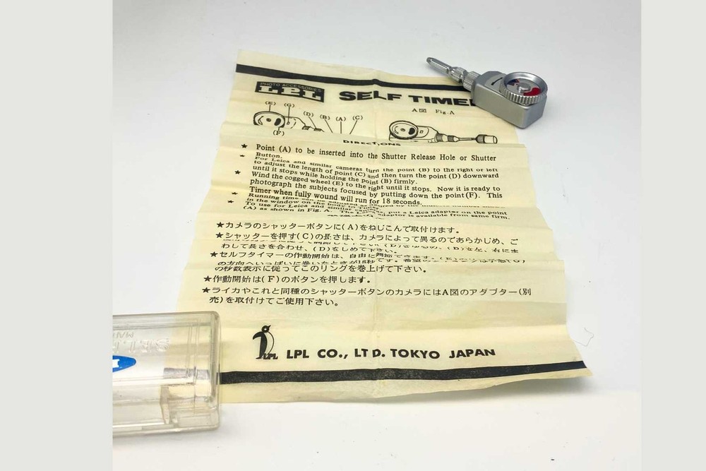 [Almost Unused] LPL Self Timer Attachment shutter for Camera w/Case From JAPAN