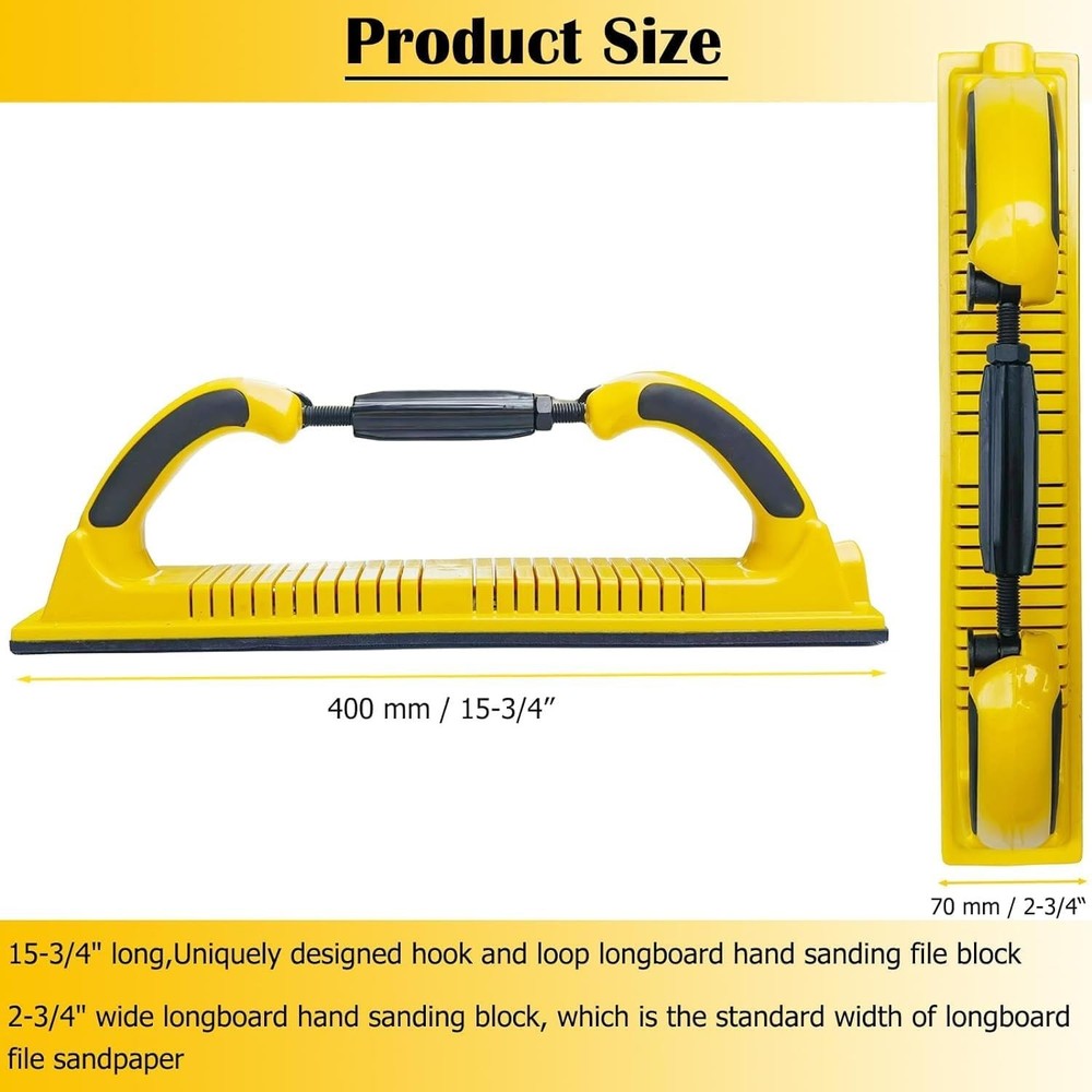 2-3/4" X 15-3/4" Adjustable Radius Flex Longboard Hand Sanding File Block
