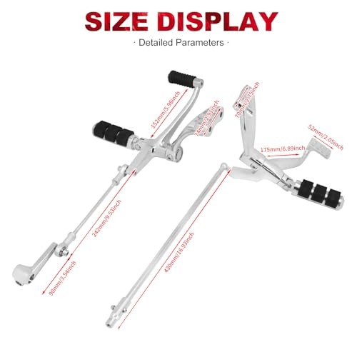 Motorcycle Forward Controls Linkages Levers Complete Kit For 2014-2022 Chrome