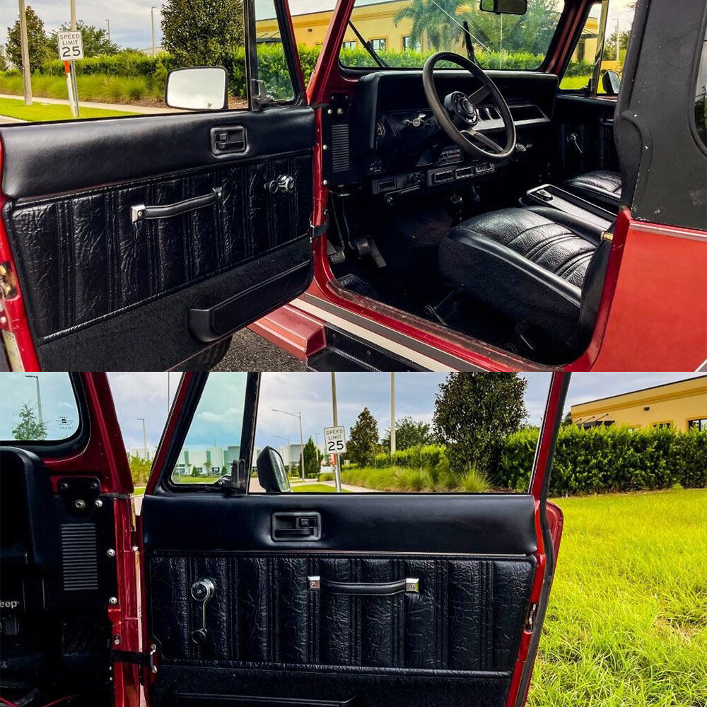 4X Inside Door Handle Front Left+Front Right For Jeep Wrangler 1987-2004 Black E