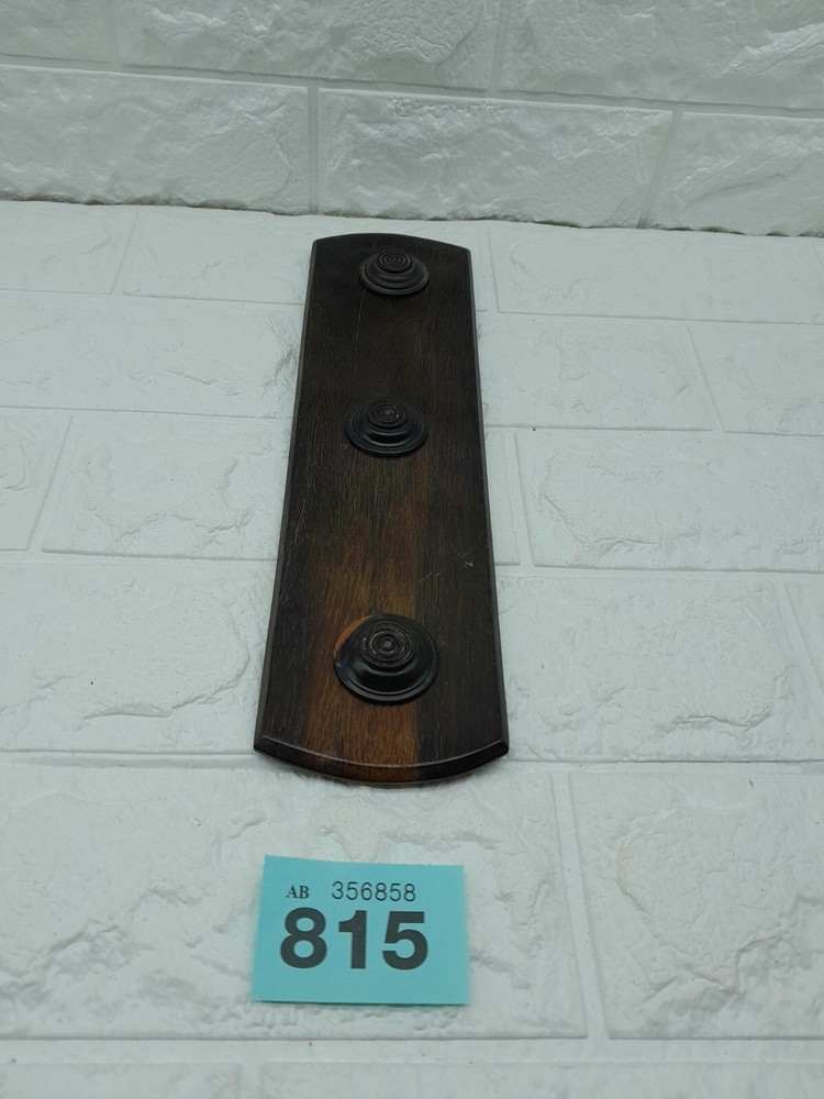 Original Edwardian Finger Plate Solid Ebony Push Plate 7.5x 28cm #815 Brown