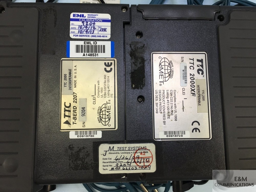 ACTERNA TTC 2000 TESTPAD WITH 2207 T1 WIRELESS MODULE, POWER, CABLES, STYLUS