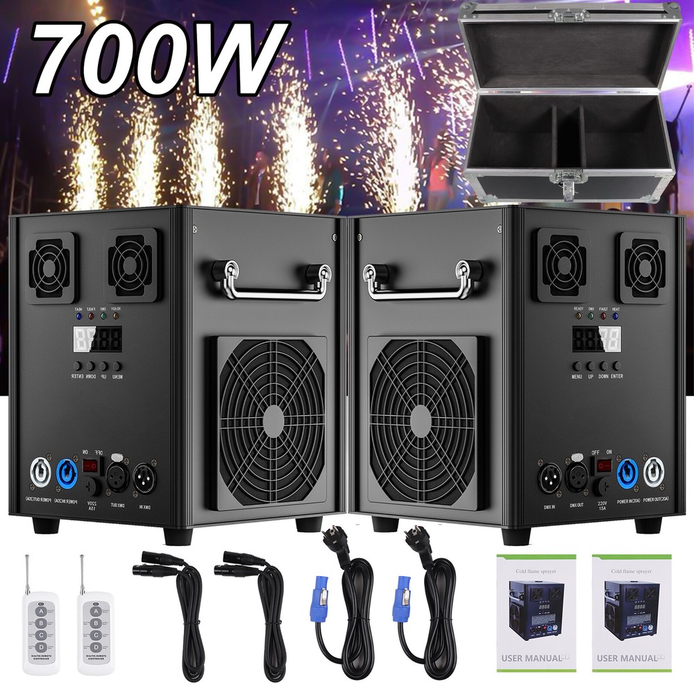 UKING 700W Large Cold Spark Machine Stage Effect DMX Firework Party Wedding Show